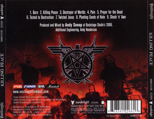 Onslaught (2) : Killing Peace (CD, Album)