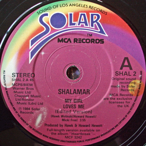 Shalamar : My Girl Loves Me (7")