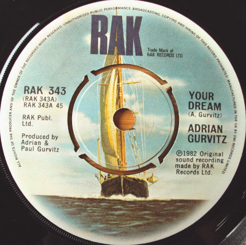 Adrian Gurvitz - Your Dream (7) (Very Good Plus (VG)) - DaddyPop