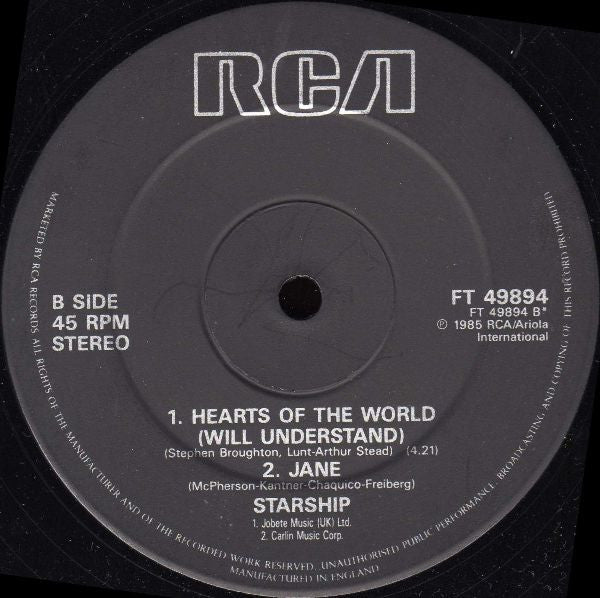 Starship (2) : Sara (12", Single)