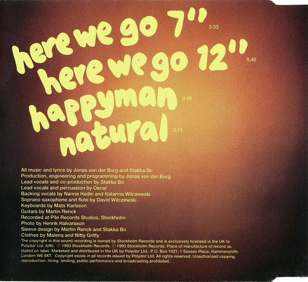 Stakka Bo : Here We Go (CD, Single)