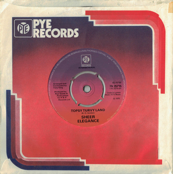 Sheer Elegance : It's Temptation (7", Single, Kno)