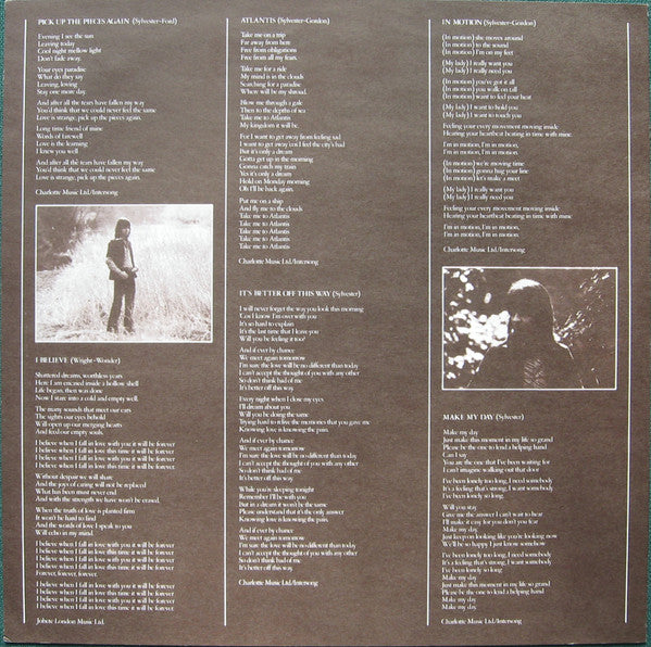 Terry Sylvester : I Believe (LP, Album)