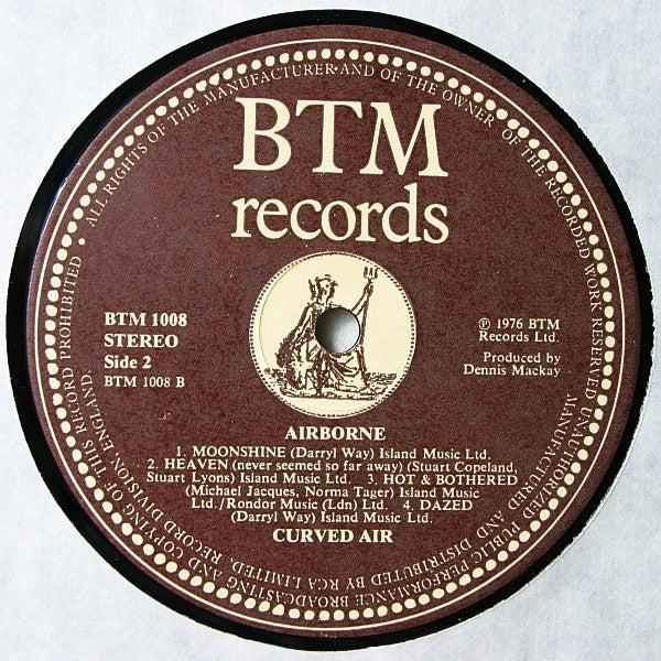 Curved Air : Airborne (LP, Album)