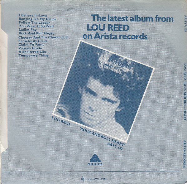 Lou Reed : Rock And Roll Heart (7", Single)
