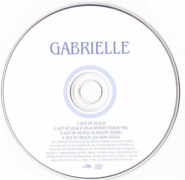 Gabrielle : Out Of Reach (CD, Single, Enh)