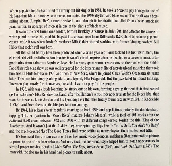 Louis Jordan : The Very Best Of Louis Jordan (CD, Comp)