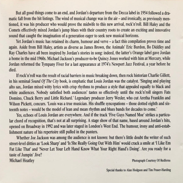 Louis Jordan : The Very Best Of Louis Jordan (CD, Comp)