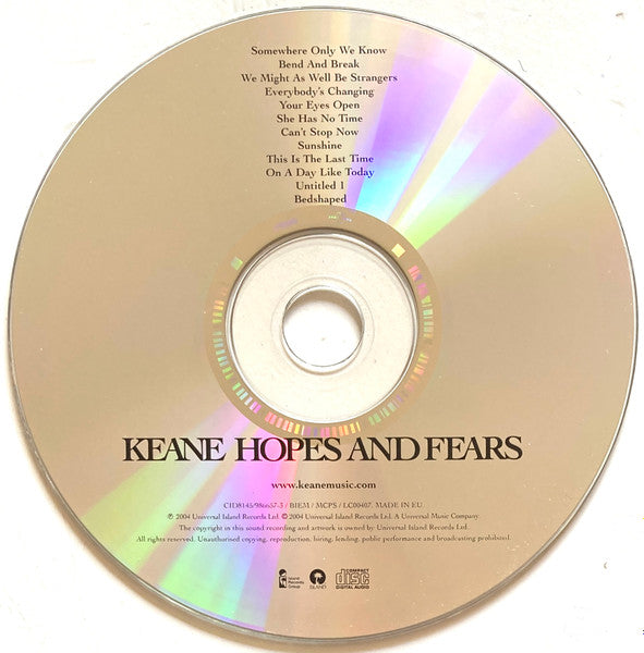 Keane : Hopes And Fears (CD, Album, S/Edition)
