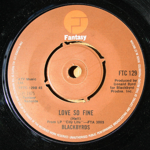 The Blackbyrds : Happy Music (7", Single)