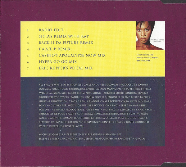 Michelle Gayle : Sensational (CD, Single, CD1)