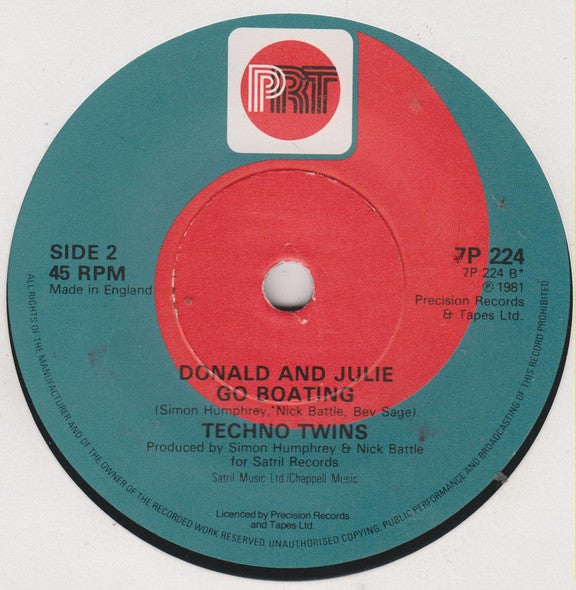 Techno Twins : Falling In Love Again (7", Single)