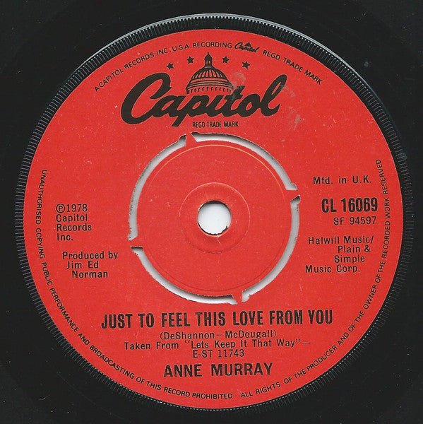 Anne Murray - I Just Fall In Love Again (7) (Very Good (VG)) - DaddyPop