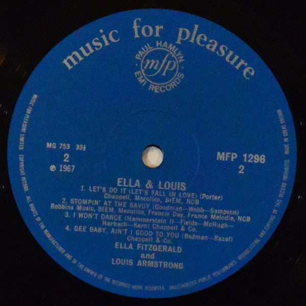 Ella Fitzgerald & Louis Armstrong : Ella & Louis (LP)