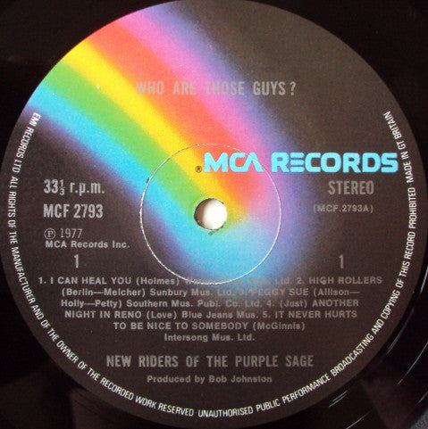 New Riders Of The Purple Sage : Who Are Those Guys? (LP)