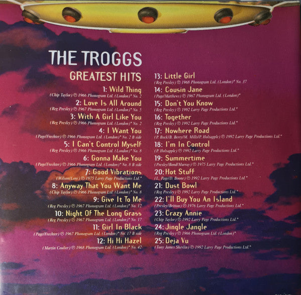 The Troggs : Greatest Hits (CD, Comp)