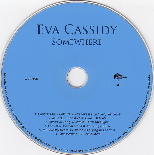 Eva Cassidy : Somewhere (CD, Album)
