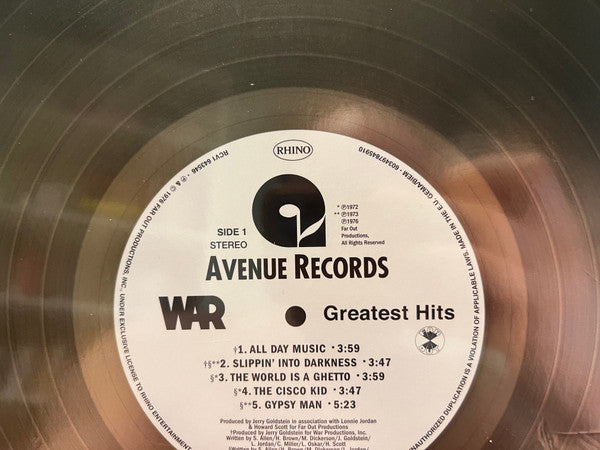 War : Greatest Hits (LP, Comp, Ltd, RE, Gol)