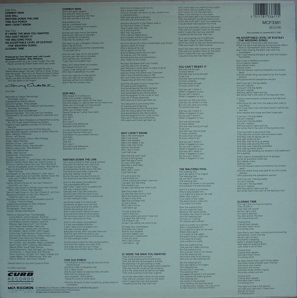 Lyle Lovett : Lyle Lovett (LP, Album, PRS)