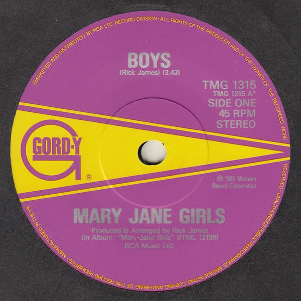 Mary Jane Girls : Boys (7", Single)