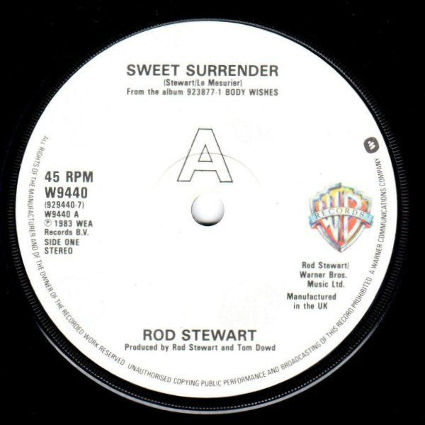 Rod Stewart : Sweet Surrender (7", Pap)