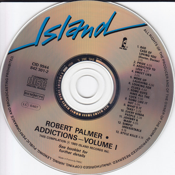 Robert Palmer : Addictions Volume I (CD, Comp, RP)