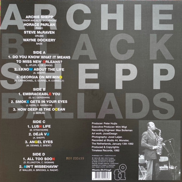 Archie Shepp : Black Ballads (2xLP, Album, Ltd, Num, RE, Tra)