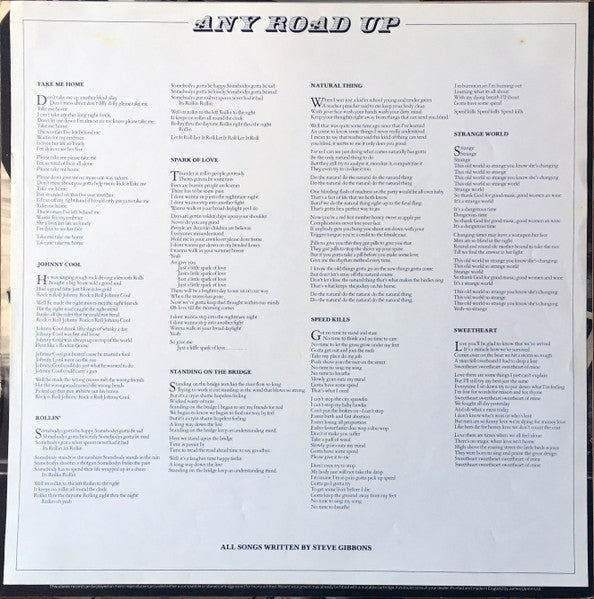 Steve Gibbons Band : Any Road Up (LP, Album)