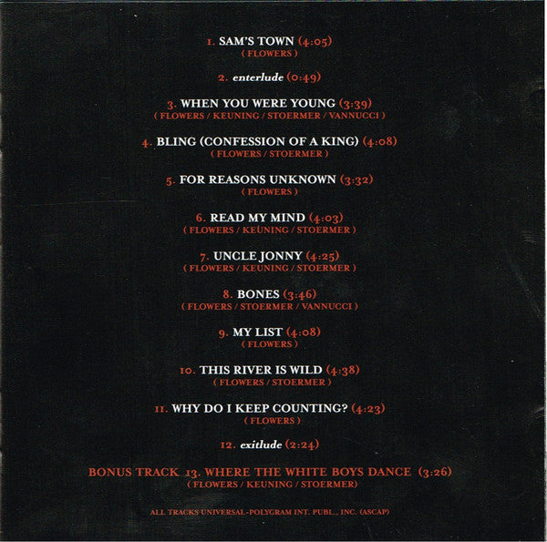 The Killers : Sam's Town (CD, Album, S/Edition, Sup)