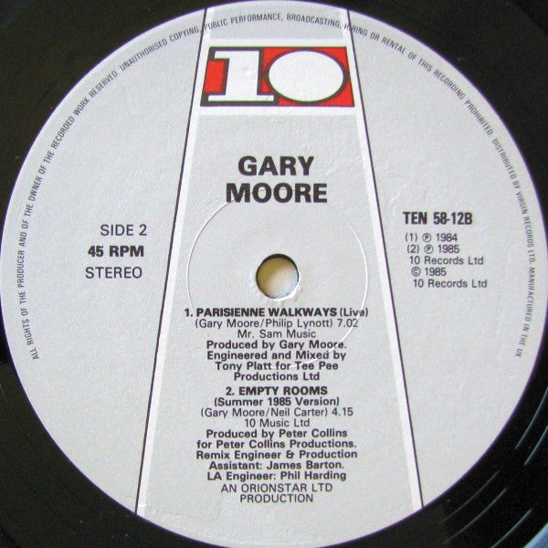 Gary Moore : Empty Rooms (12")