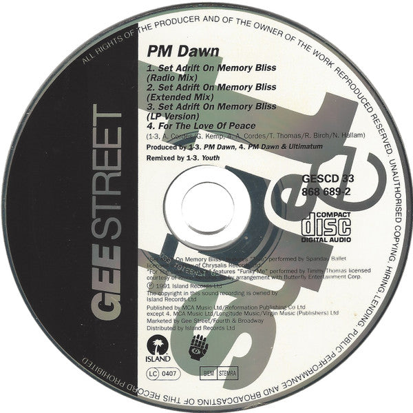 PM Dawn* : Set Adrift On Memory Bliss (CD, Single)