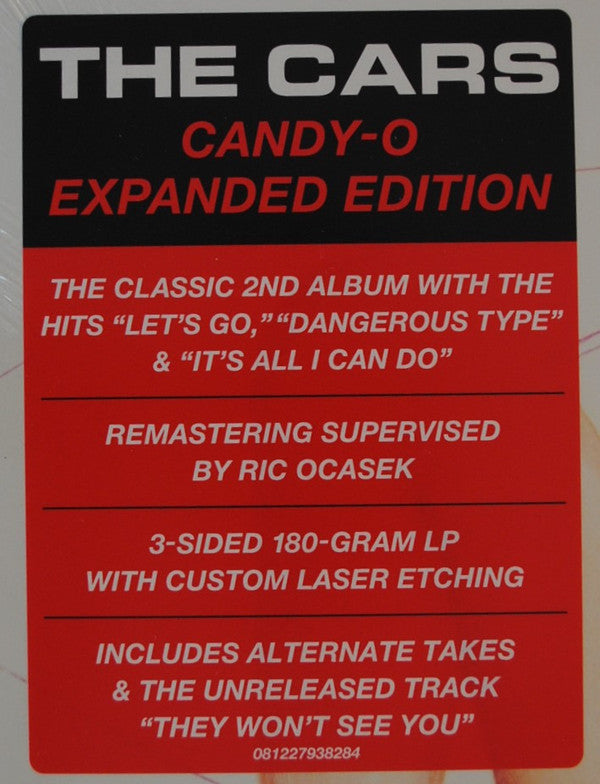 The Cars : Candy-O (LP, Album, RE + LP, S/Sided, Etch + RM, 180)