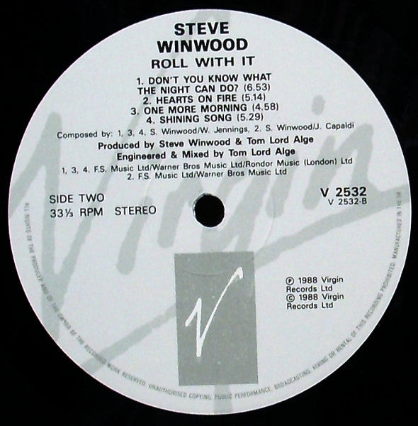 Steve Winwood : Roll With It (LP, Album)