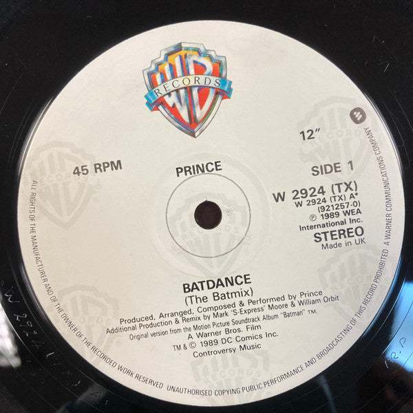 Prince : Batdance (The Batmix) (12", Single)