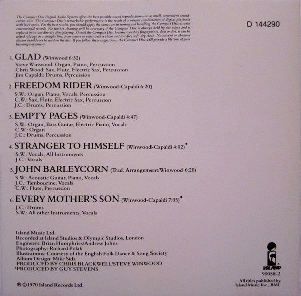 Traffic : John Barleycorn Must Die (CD, Album, Club, RE)