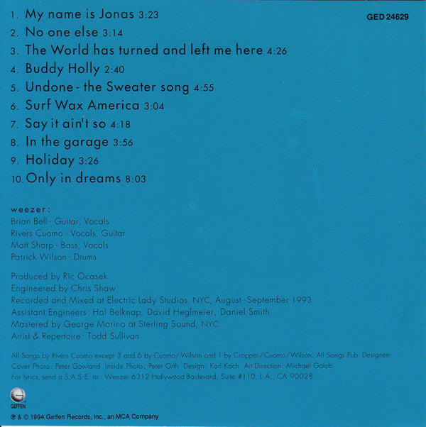 Weezer : Weezer (CD, Album, RP)