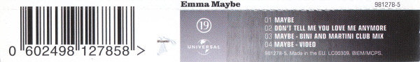Emma Bunton : Maybe (CD, Single, Enh)