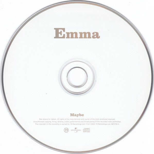 Emma Bunton : Maybe (CD, Single, Enh)