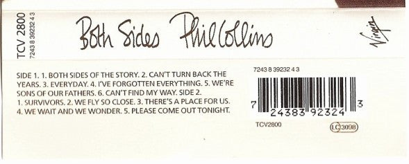 Phil Collins : Both Sides (Cass, Album)