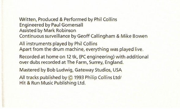 Phil Collins : Both Sides (Cass, Album)