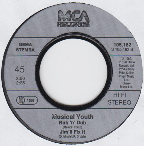 Musical Youth : Never Gonna Give You Up (7", Single)