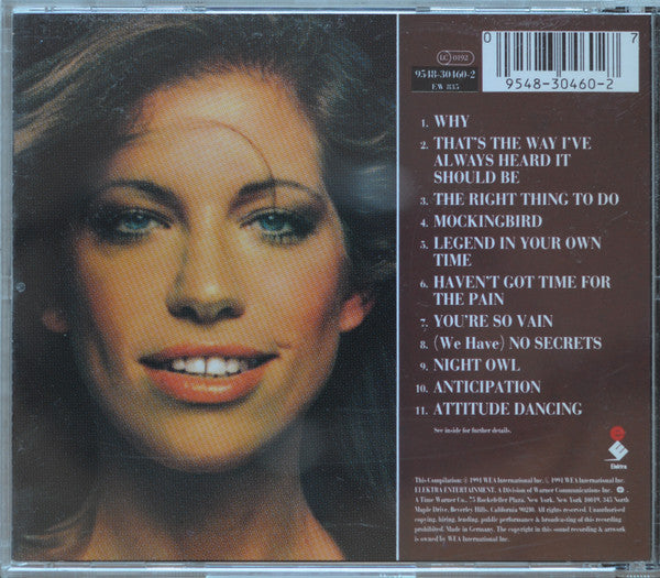 Carly Simon : The Best Of Carly Simon · Volume One (CD, Comp, RE)