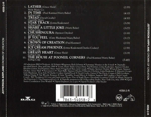 Jefferson Airplane : Crown Of Creation (CD, Album, RE, RM)