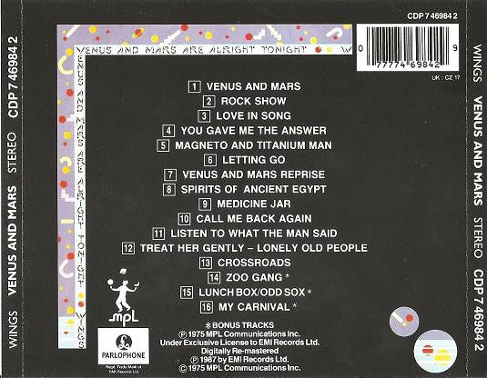 Wings (2) : Venus And Mars (CD, Album, RE, RM)