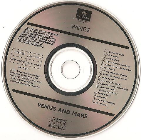 Wings (2) : Venus And Mars (CD, Album, RE, RM)