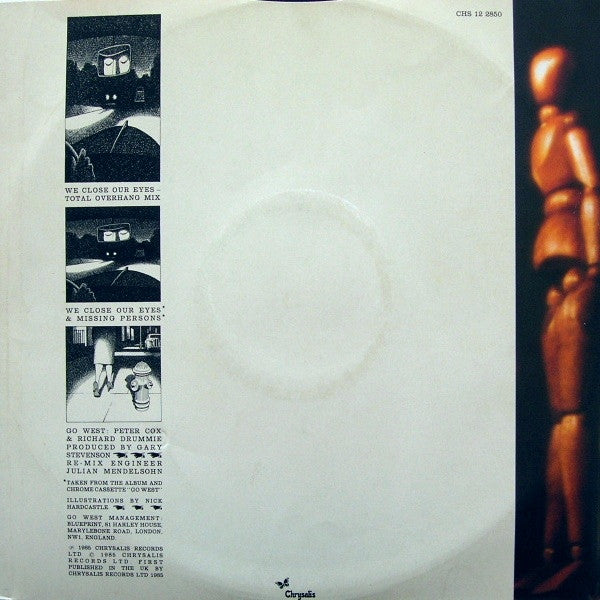 Go West : We Close Our Eyes (Total Overhang Mix) (12", Single)