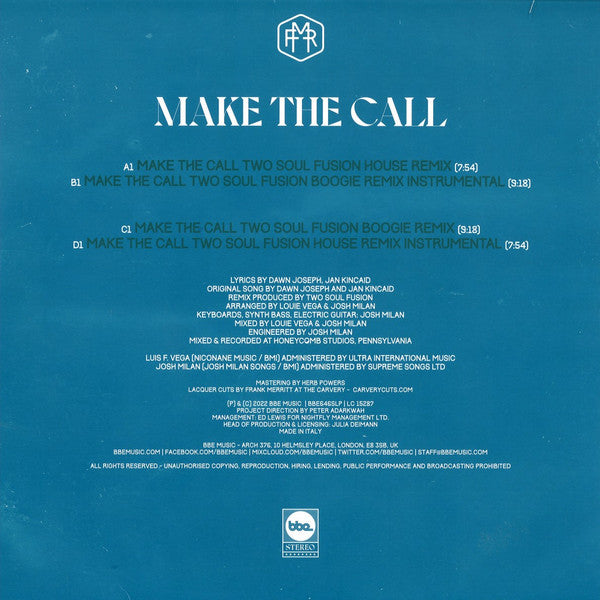 MF Robots : Make The Call (Two Soul Fusion Remixes) (2x12")