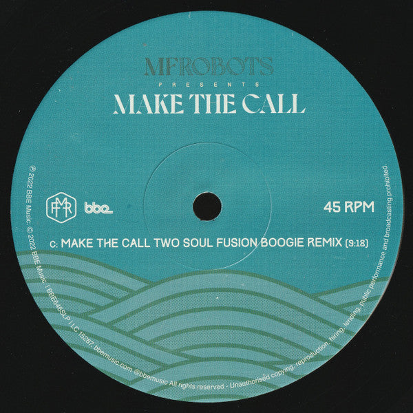 MF Robots : Make The Call (Two Soul Fusion Remixes) (2x12")