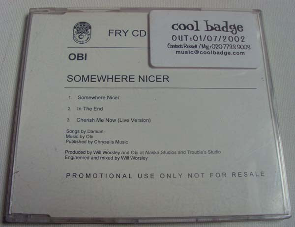 Obi - Somewhere Nicer (CDr) (Very Good Plus (VG)) - DaddyPop