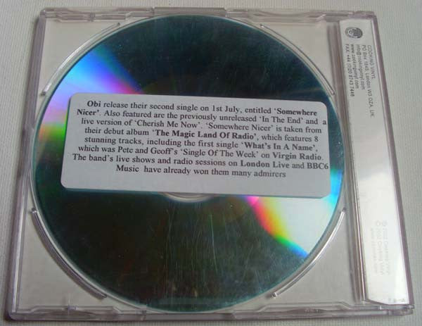 Obi - Somewhere Nicer (CDr) (Very Good Plus (VG)) - DaddyPop